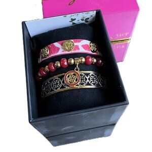 GIFT BOX INCLUDED Rustic Cuff Set of THREE stackable Bracelets Set